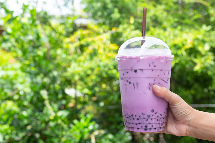 Blueberry Rosemint Iced Bubble Tea Crispizza Menu