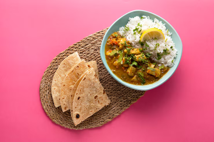 Rice Rajma Mix Veg with 4 Roti Madan Vaishno Dhaba