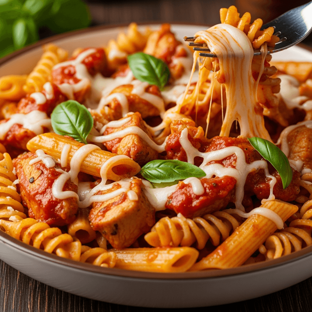 Cheesy Tomato Pasta Non Veg